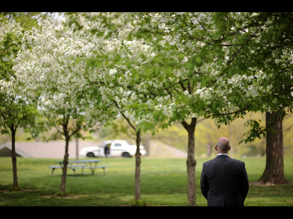 Bodyguard Observing a Residence